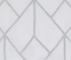 Finch Gray Geometric Crushed Voile Sheer Curtain Panel, (84") 6 Finch Gray Geometric Crushed Voile Sheer Curtain Panel, (84") -Home Decor Store 810538061 2