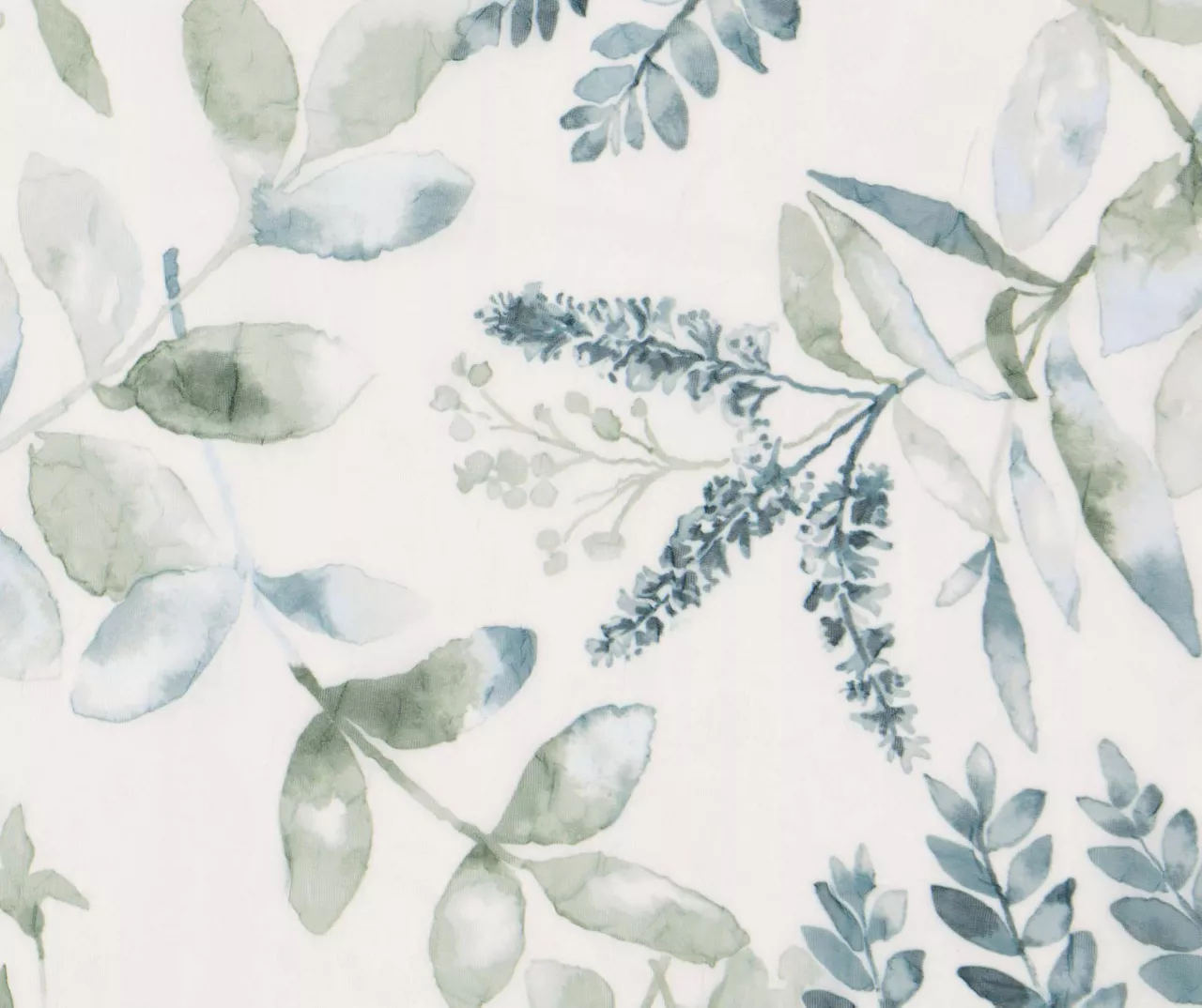 Hattie Spa Blue Floral Crushed Voile Sheer Curtain Panel, (84") 3 Hattie Spa Blue Floral Crushed Voile Sheer Curtain Panel, (84") - Image 3