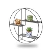 Steel 3-Tier Circle Wall Shelf