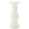 Ivory Ceramic Pillar Candle Holder, (10")