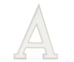 Monogram Gray Wash Tabletop Letter Plaque -Home Decor Store 810544004