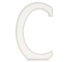 Monogram Gray Wash Tabletop Letter Plaque -Home Decor Store 810544005