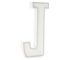 Monogram Gray Wash Tabletop Letter Plaque -Home Decor Store 810544006 1