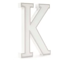 Monogram Gray Wash Tabletop Letter Plaque -Home Decor Store 810544007 1