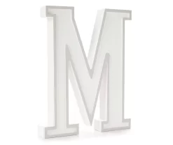 Monogram Gray Wash Tabletop Letter Plaque -Home Decor Store 810544008 1