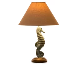 Brown & Blue Seahorse Table Lamp