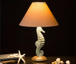 Brown & Blue Seahorse Table Lamp -Home Decor Store 810546429 6