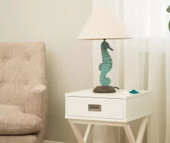 Brown & Blue Seahorse Table Lamp -Home Decor Store 810546429 7