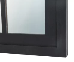 Black Arching Windowpane Wall Mirror, (40.16") -Home Decor Store 810546459 10