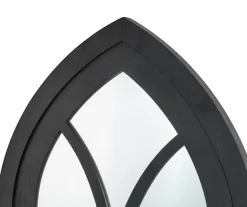Black Arching Windowpane Wall Mirror, (40.16") -Home Decor Store 810546459 11