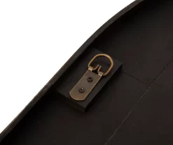 Natural Brown Arching Windowpane Wall Mirror, (40.16") -Home Decor Store 810546463 4