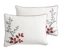 Red & Gray Floral Pemberton Bedding Set -Home Decor Store 810547740 2