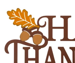 "Happy Thanksgiving" Leaves & Pumpkin Wordscript Wall Decor -Home Decor Store 810547795 3