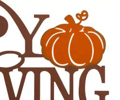 "Happy Thanksgiving" Leaves & Pumpkin Wordscript Wall Decor -Home Decor Store 810547795 4