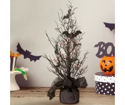 20" LED Bats Mini Halloween Tabletop Tree -Home Decor Store 810547840 7