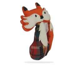 Northlight Plaid Sitting Fox Plush Tabletop Decor -Home Decor Store 810548124 1