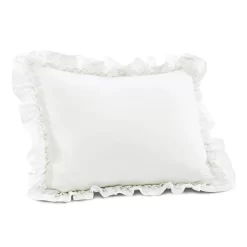 Ella White Ruffle & Lace Twin XL 2-Piece Comforter Set -Home Decor Store 810552774 3