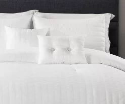 Farmhouse White Seersucker Full/Queen 5-Piece Comforter Set