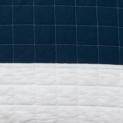 Navy & White Color Block Stripe New Berlin Twin 2-Piece Quilt Set -Home Decor Store 810552917 2