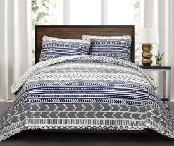 Hygge Geometric Reversible 3-Piece Quilt Set -Home Decor Store 810553239 11