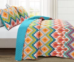 Boho Zigzag Reversible 3-Piece Quilt Set -Home Decor Store 810553318 11