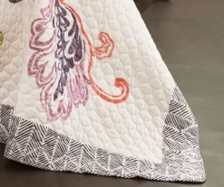 Aster Floral Reversible 3-Piece Quilt Set -Home Decor Store 810553346 3