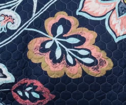 Aster Floral Reversible 3-Piece Quilt Set -Home Decor Store 810553347 2