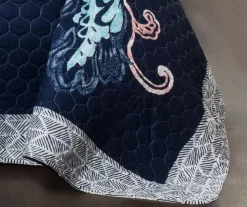 Aster Floral Reversible 3-Piece Quilt Set -Home Decor Store 810553347 3