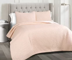 Ava Diamond-Quilted 3-Piece Quilt Set -Home Decor Store 810553351 1