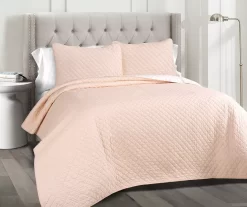 Ava Diamond-Quilted 3-Piece Quilt Set -Home Decor Store 810553352 1