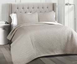 Ava Diamond-Quilted 3-Piece Quilt Set -Home Decor Store 810553353 1