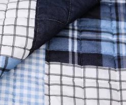 Greenville Plaid Patchwork Reversible 3-Piece Quilt Set -Home Decor Store 810553374 4