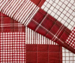 Greenville Plaid Patchwork Reversible 3-Piece Quilt Set -Home Decor Store 810553375 41