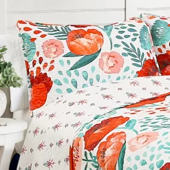 White & Red Poppy Garden Full/Queen 3-Piece Quilt Set -Home Decor Store 810553414 31
