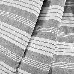 Farmhouse Gray & White Stripe Throw, (50" X 60") -Home Decor Store 810553542 11