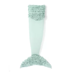 Light Blue Ruffle Sherpa Mermaid Tail Wearable Throw -Home Decor Store 810553557 3