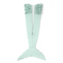 Light Blue Ruffle Sherpa Mermaid Tail Wearable Throw -Home Decor Store 810553557 41
