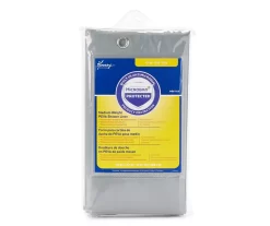 Gray Medium-Weight Microban PEVA Shower Liner