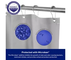 Gray Medium-Weight Microban PEVA Shower Liner -Home Decor Store 810553972 A8 3