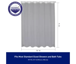 Gray Medium-Weight Microban PEVA Shower Liner -Home Decor Store 810553972 A8 4