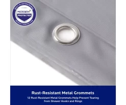 Gray Medium-Weight Microban PEVA Shower Liner -Home Decor Store 810553972 A8 5