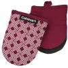Cuisinart Red Dahlia & White Geometric Mini Oven Mitt, 2-Pack