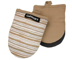 Cuisinart Tannin Dashed Stripe Mini Oven Mitt, 2-Pack