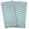 Cuisinart Teal Rectangle Checkerboard Kitchen Towel, 2-Pack