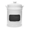 White Farmhouse Chalkboard Canister With Lid, 83 Oz.