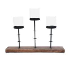Black & Brown 3-Tier Votive Holder