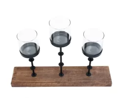 Black & Brown 3-Tier Votive Holder -Home Decor Store 810561246 3