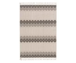 Malden Gray Geometric Stripe Area Rug, (8' X 10')