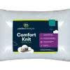 White Comfort-Knit Jumbo Pillow, 2-Pack