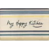 "My Happy Kitchen" Beige Stripe Soft Step Kitchen Mat, (18" X 30")
